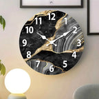 Bello Wall Clock | Modern Marble Design, Silent Quartz Mechanism