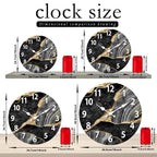 Bello Wall Clock | Modern Marble Design, Silent Quartz Mechanism