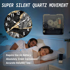 Bello Wall Clock | Modern Marble Design, Silent Quartz Mechanism