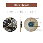 Bello Wall Clock | Modern Marble Design, Silent Quartz Mechanism