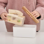 Tissue Box Cover, Bamboo Lid, PP Plastic Body, Flat Tissue Compatible