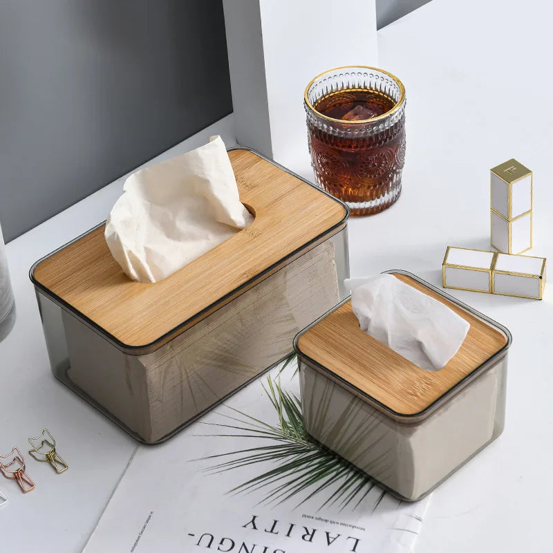 Tissue Holder Plastic Desktop Tissue Storage Organizer