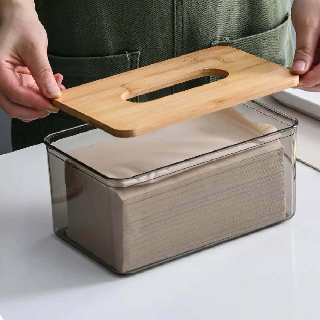 Tissue Holder Plastic Desktop Tissue Storage Organizer
