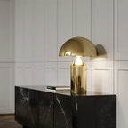 Nordic Brass Dome LED Table Lamp 3-Light