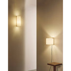 Beech Wood Wall Lamp with Parchment Shade
