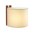 Beech Wood Wall Lamp with Parchment Shade