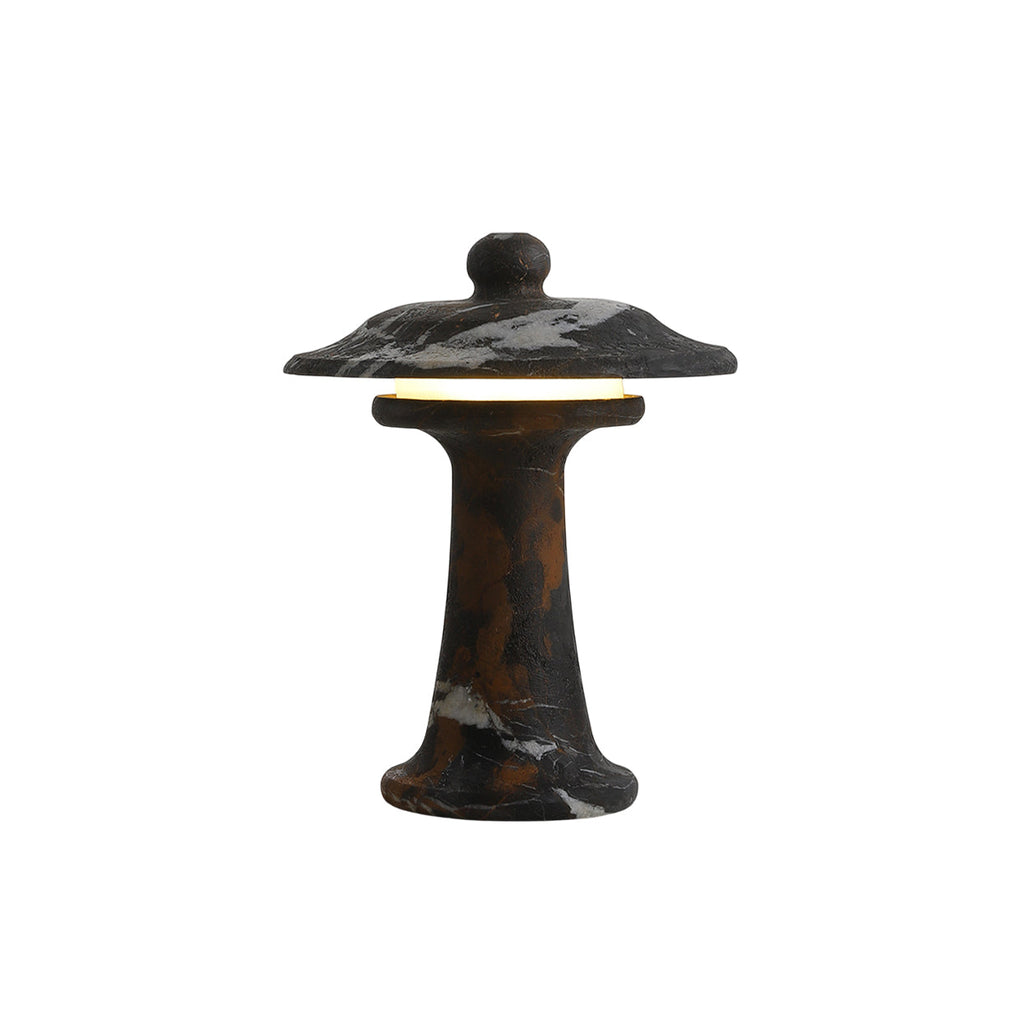 Carved Marble Dome Accent Lamp with Horizontal Glow