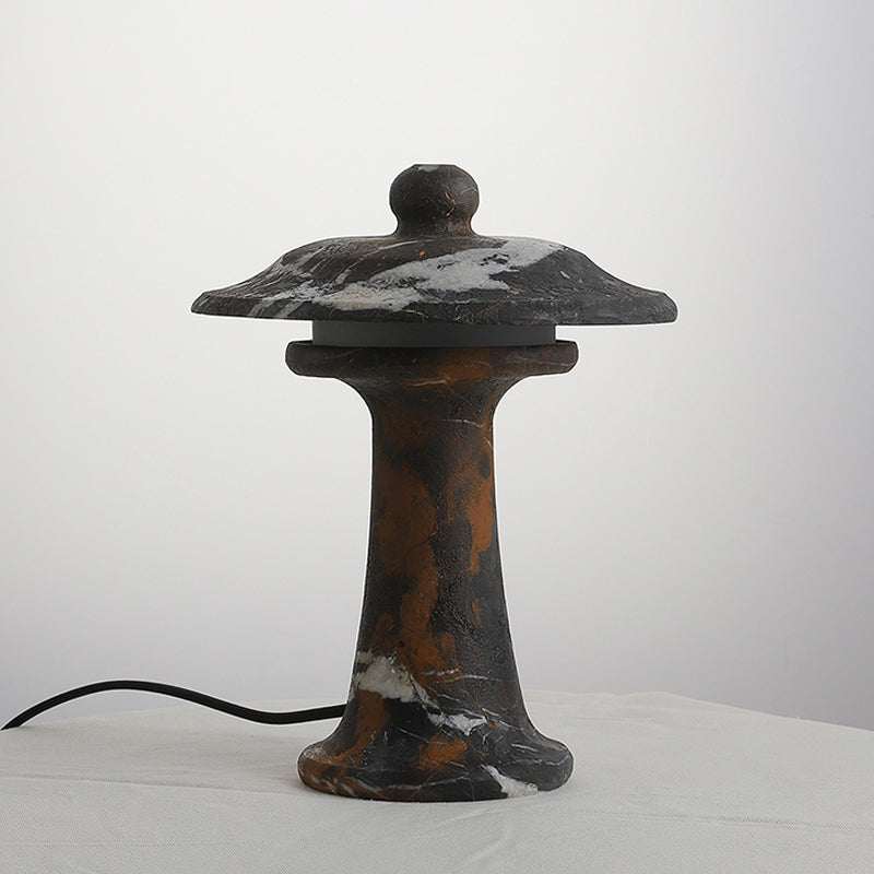 Carved Marble Dome Accent Lamp with Horizontal Glow