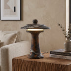 Carved Marble Dome Accent Lamp with Horizontal Glow