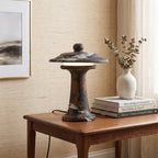 Carved Marble Dome Accent Lamp with Horizontal Glow