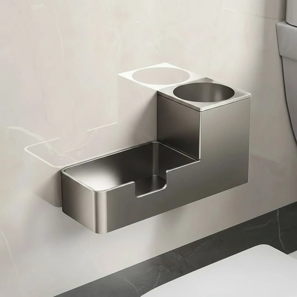 Toilet Brush Set ABS Handle Compact Storage Holder