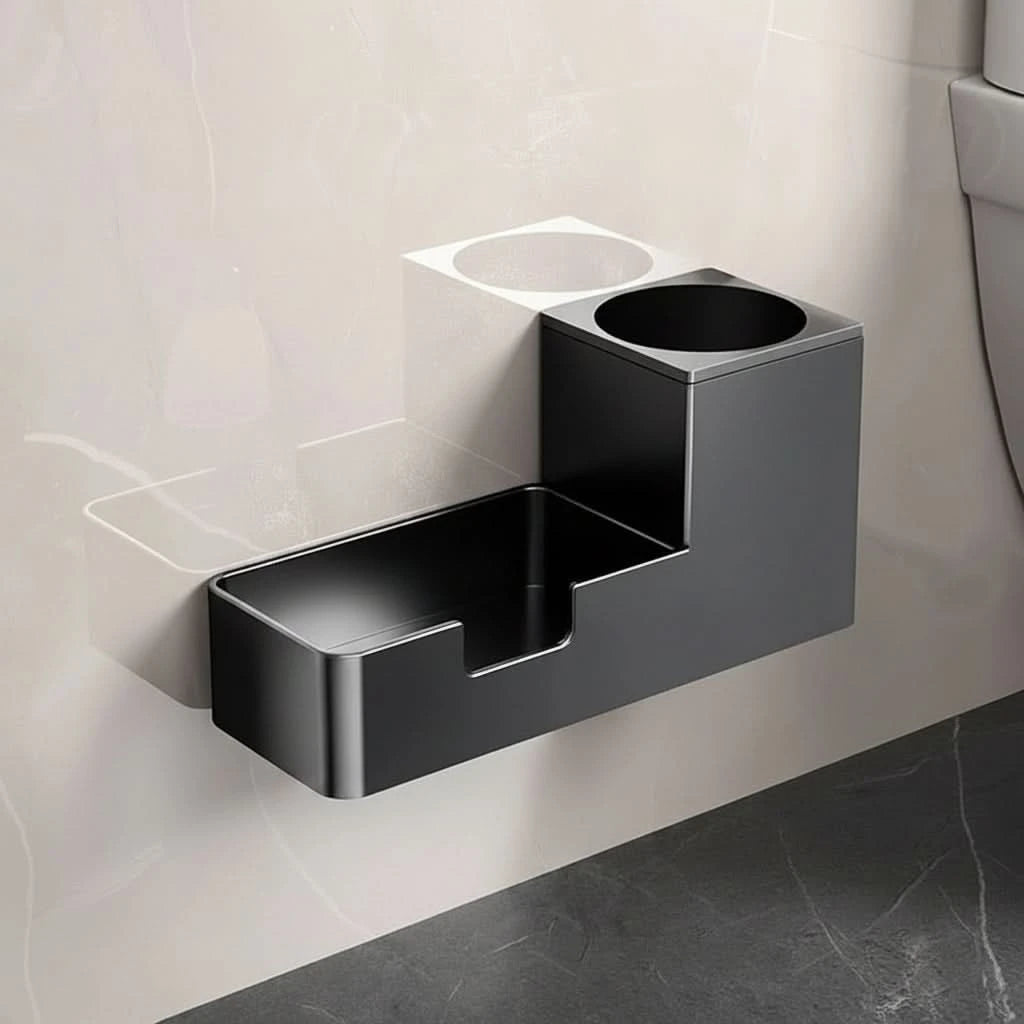 Toilet Brush Set ABS Handle Compact Storage Holder