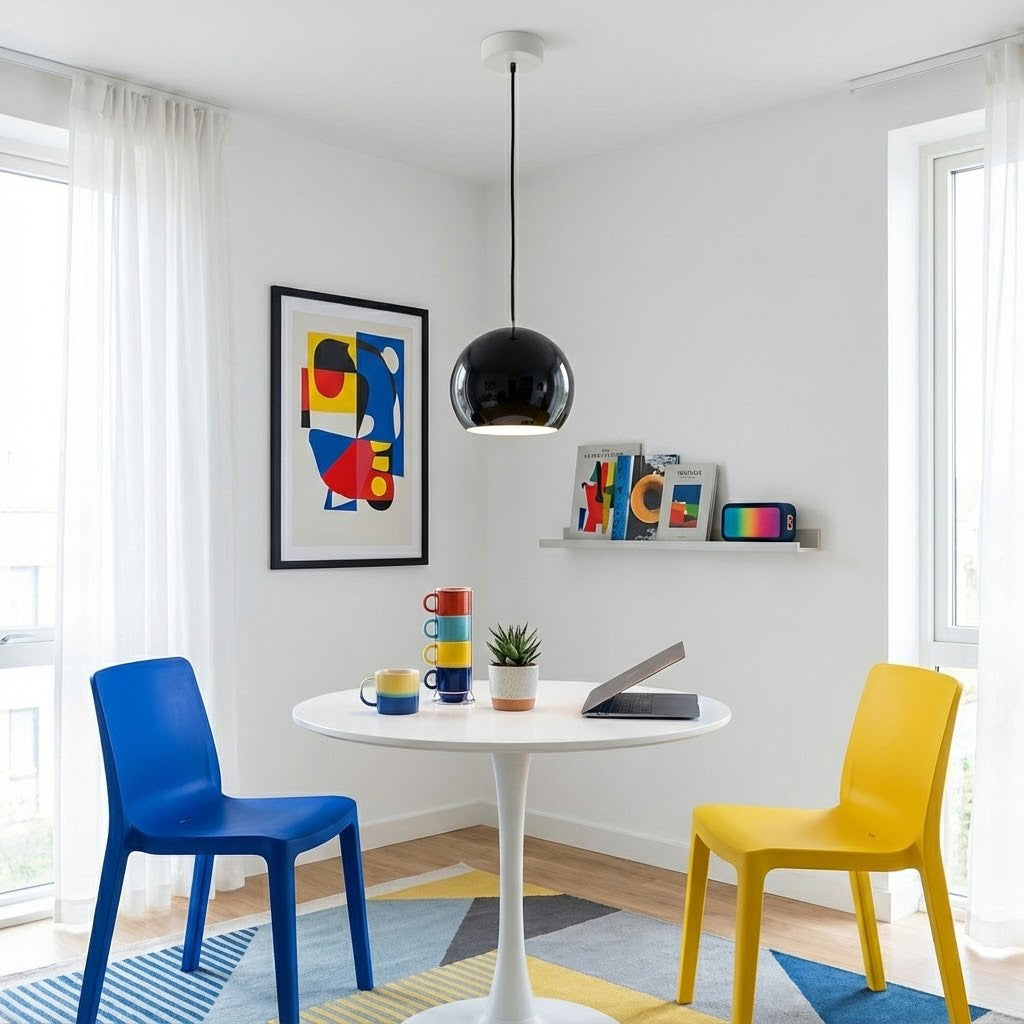Spherical Aluminum Dome Pendant Light, Mid-Century
