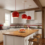 Spherical Aluminum Dome Pendant Light, Mid-Century