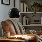 Spherical Aluminum Dome Pendant Light, Mid-Century