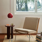 Spherical Aluminum Dome Pendant Light, Mid-Century