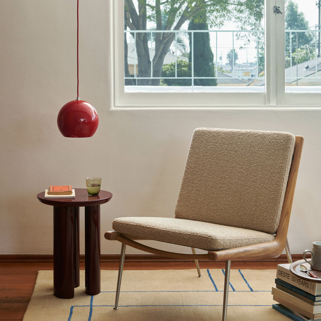Spherical Aluminum Dome Pendant Light, Mid-Century