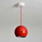 Spherical Aluminum Dome Pendant Light, Mid-Century