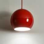 Spherical Aluminum Dome Pendant Light, Mid-Century