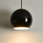 Spherical Aluminum Dome Pendant Light, Mid-Century