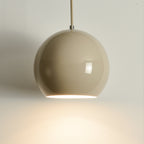 Spherical Aluminum Dome Pendant Light, Mid-Century