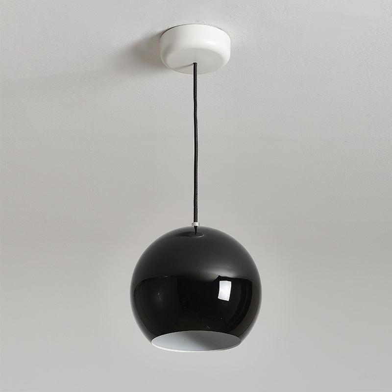 Spherical Aluminum Dome Pendant Light, Mid-Century
