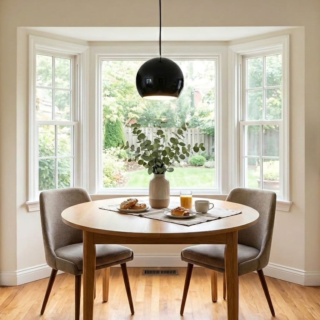 Spherical Aluminum Dome Pendant Light, Mid-Century