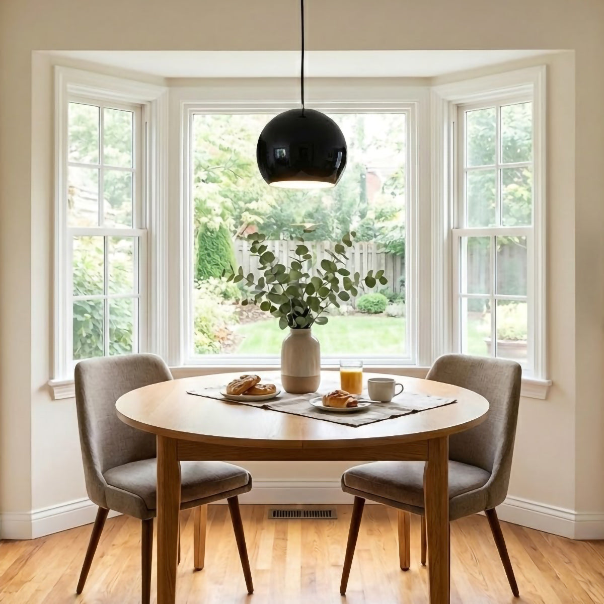 Spherical Aluminum Dome Pendant Light, Mid-Century