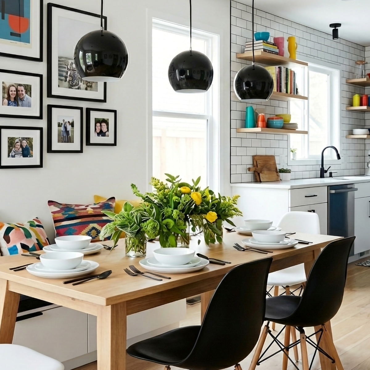 Spherical Aluminum Dome Pendant Light, Mid-Century