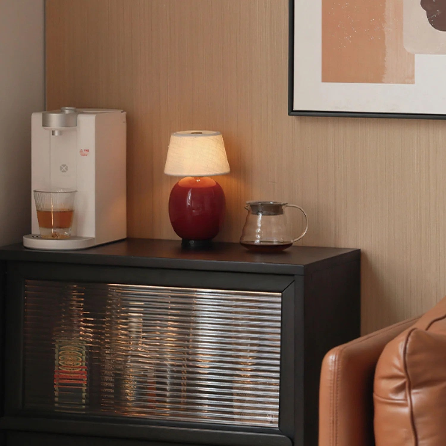 Cordless Petite Ceramic Table Lamp with Touch Shade