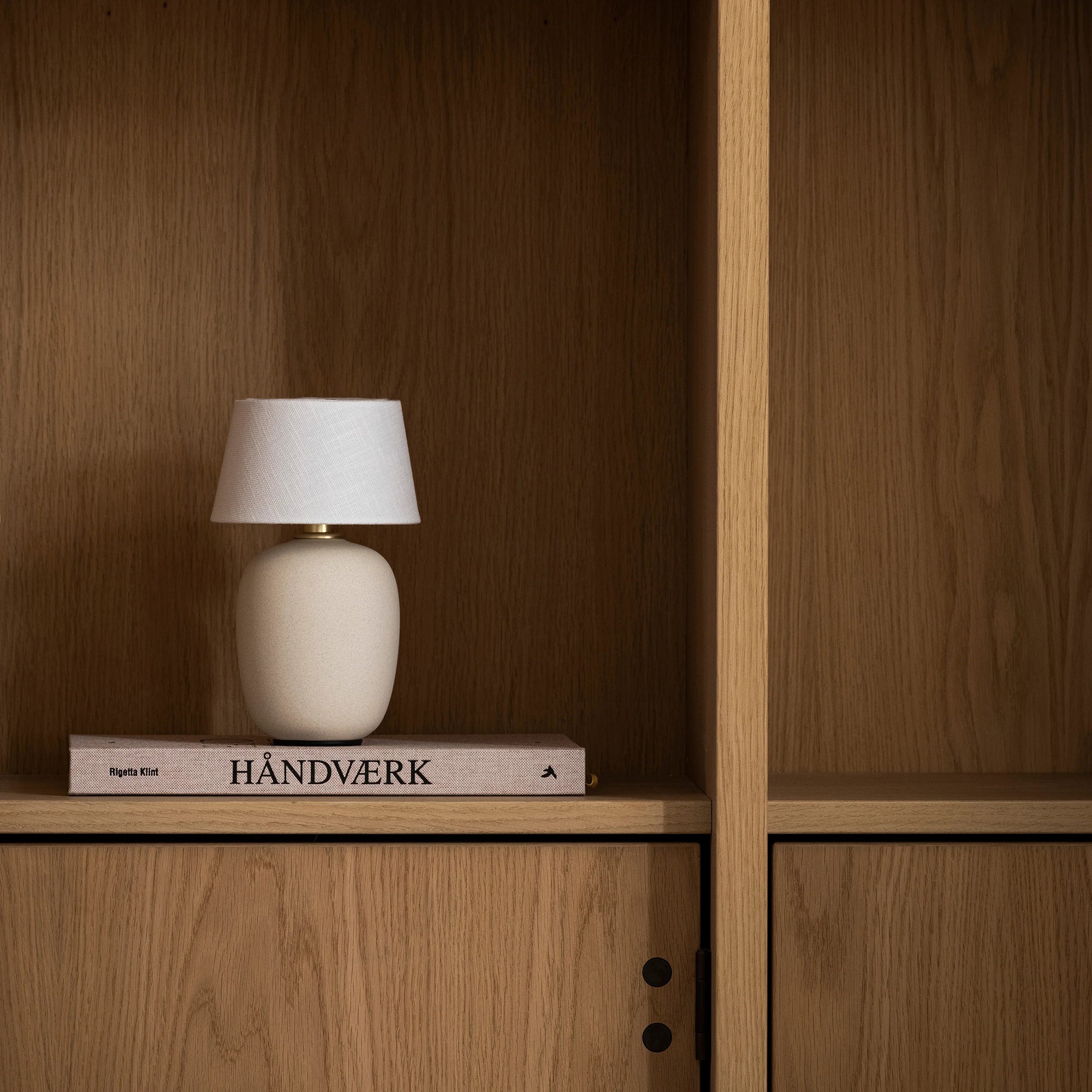 Cordless Petite Ceramic Table Lamp with Touch Shade