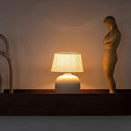 Cordless Petite Ceramic Table Lamp with Touch Shade