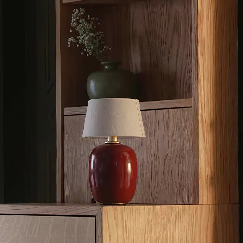 Cordless Petite Ceramic Table Lamp with Touch Shade
