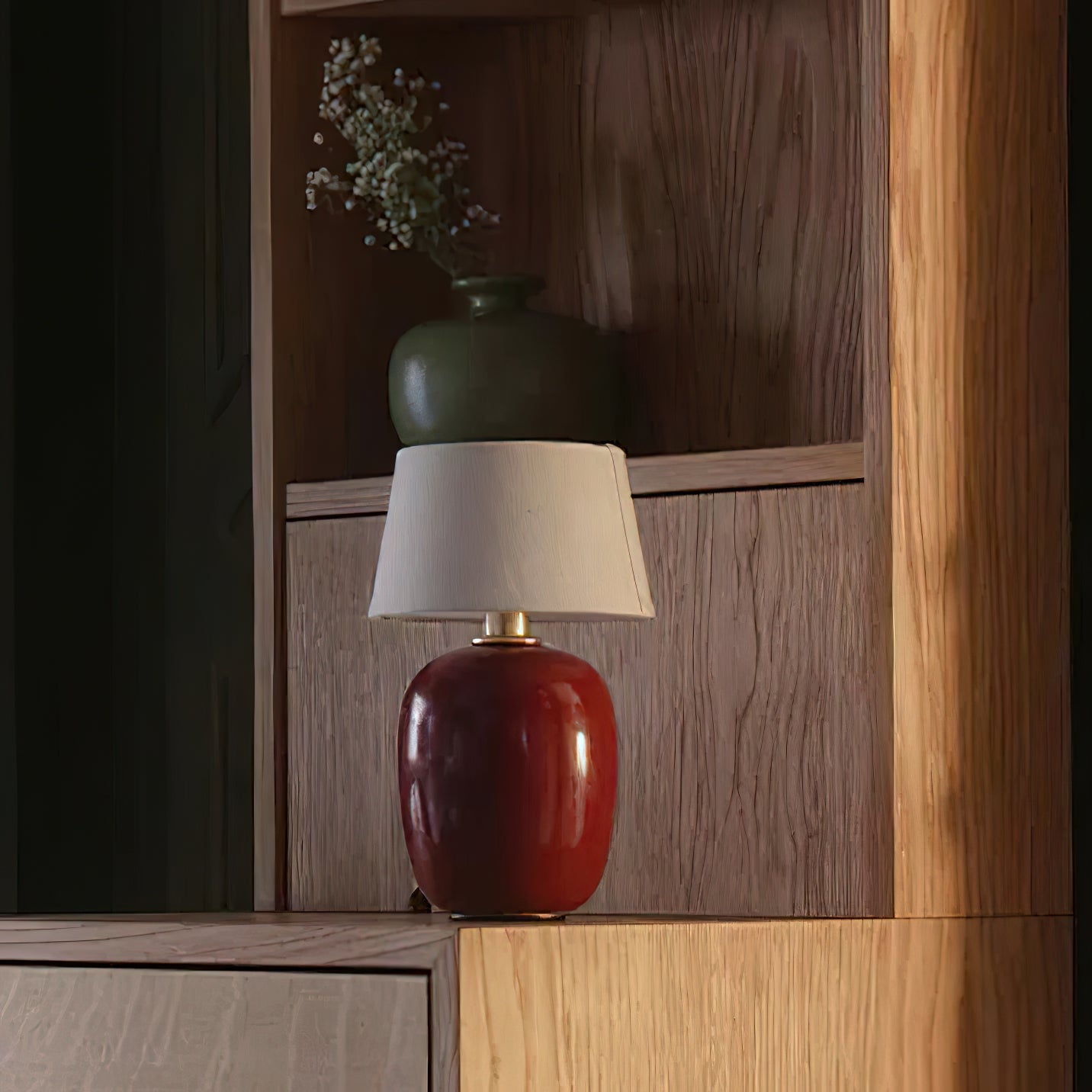 Cordless Petite Ceramic Table Lamp with Touch Shade