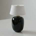 Cordless Petite Ceramic Table Lamp with Touch Shade