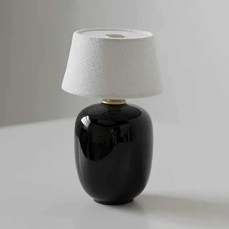 Cordless Petite Ceramic Table Lamp with Touch Shade