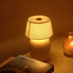 Cordless Petite Ceramic Table Lamp with Touch Shade