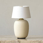 Cordless Petite Ceramic Table Lamp with Touch Shade