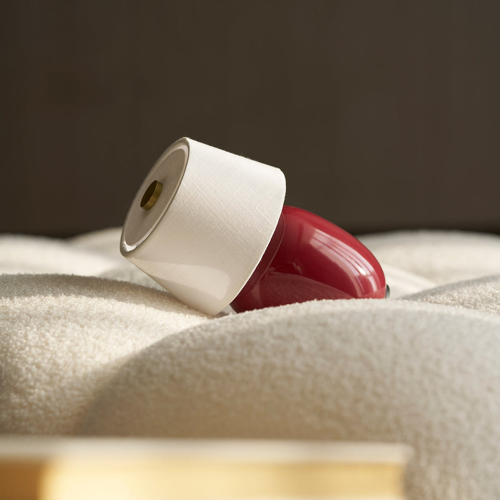 Cordless Petite Ceramic Table Lamp with Touch Shade