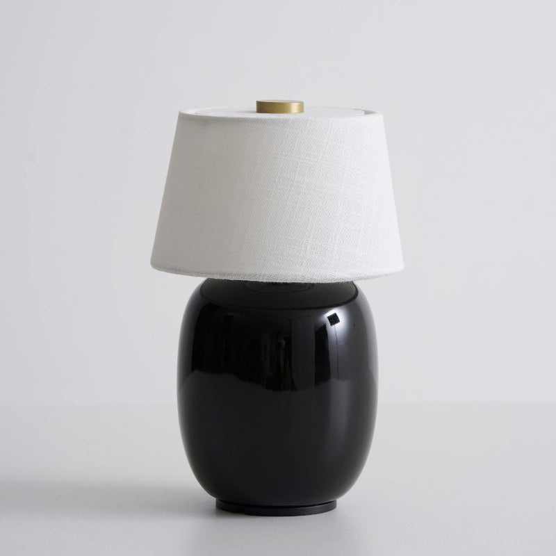 Cordless Petite Ceramic Table Lamp with Touch Shade