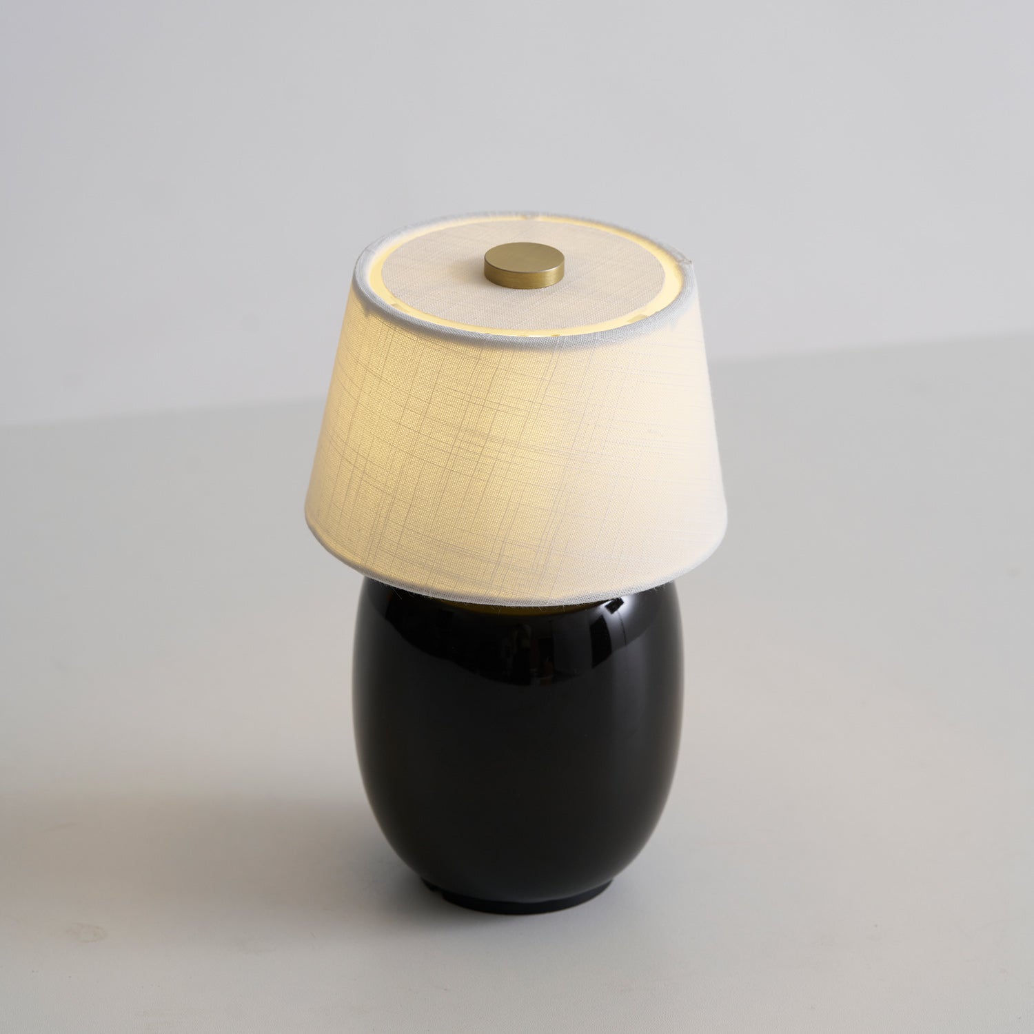Cordless Petite Ceramic Table Lamp with Touch Shade