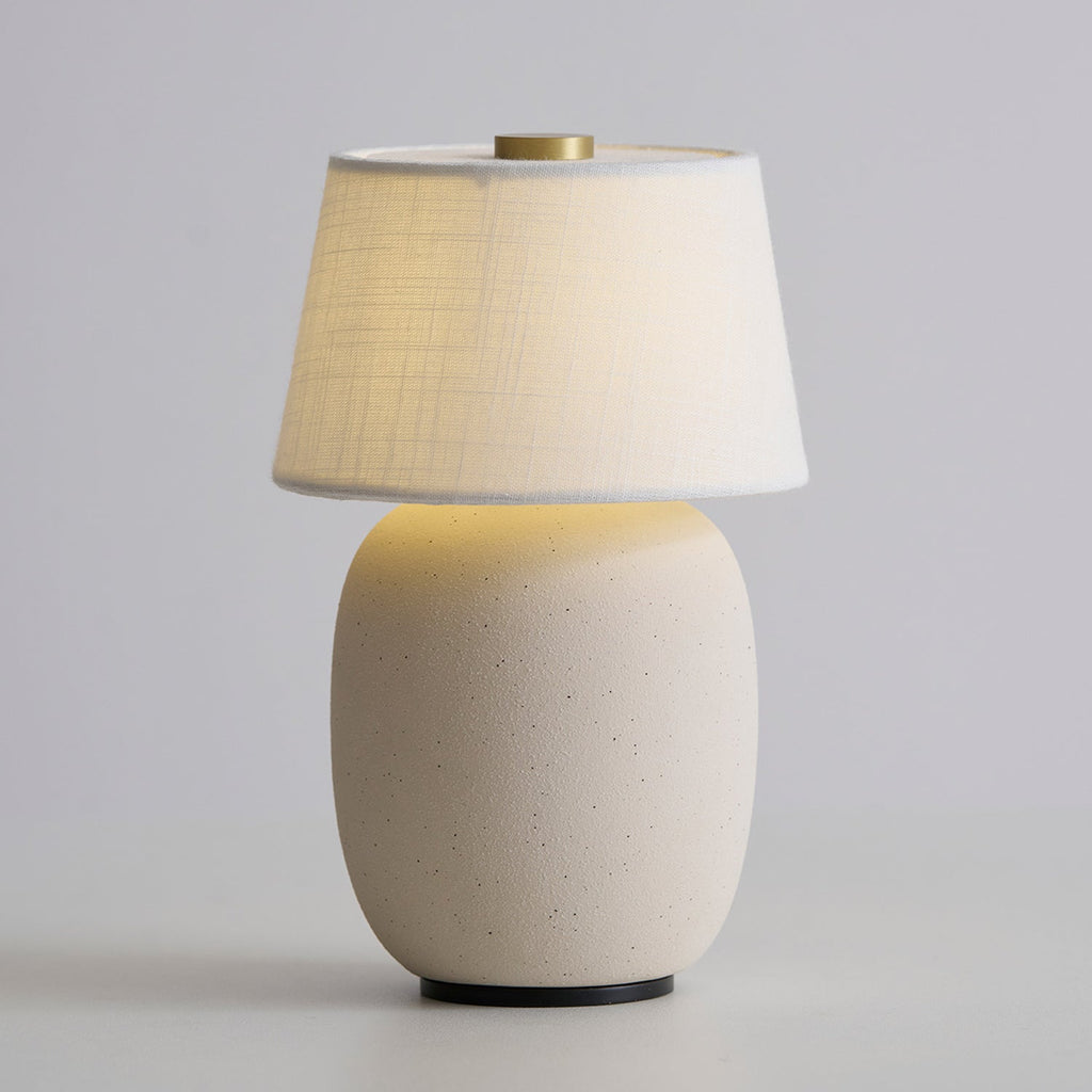 Cordless Petite Ceramic Table Lamp with Touch Shade