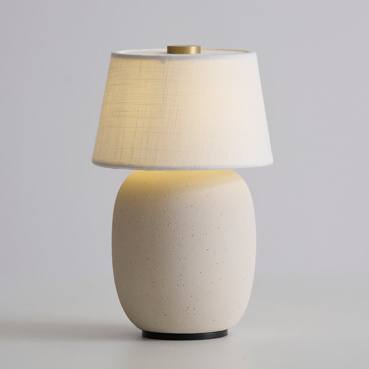 Cordless Petite Ceramic Table Lamp with Touch Shade