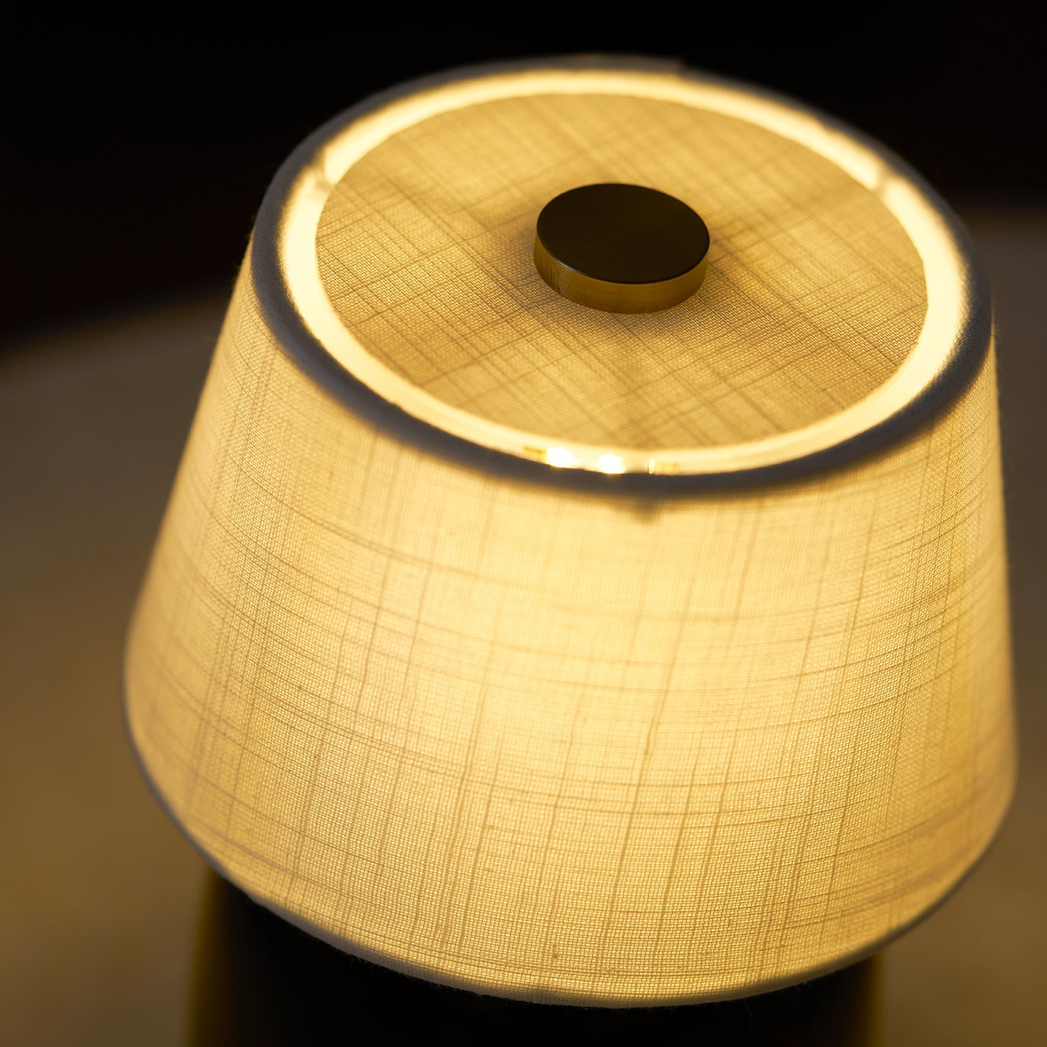 Cordless Petite Ceramic Table Lamp with Touch Shade
