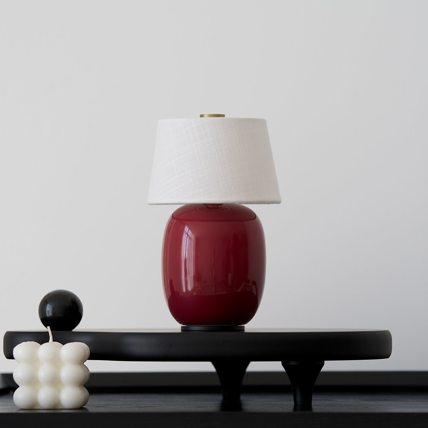 Cordless Petite Ceramic Table Lamp with Touch Shade