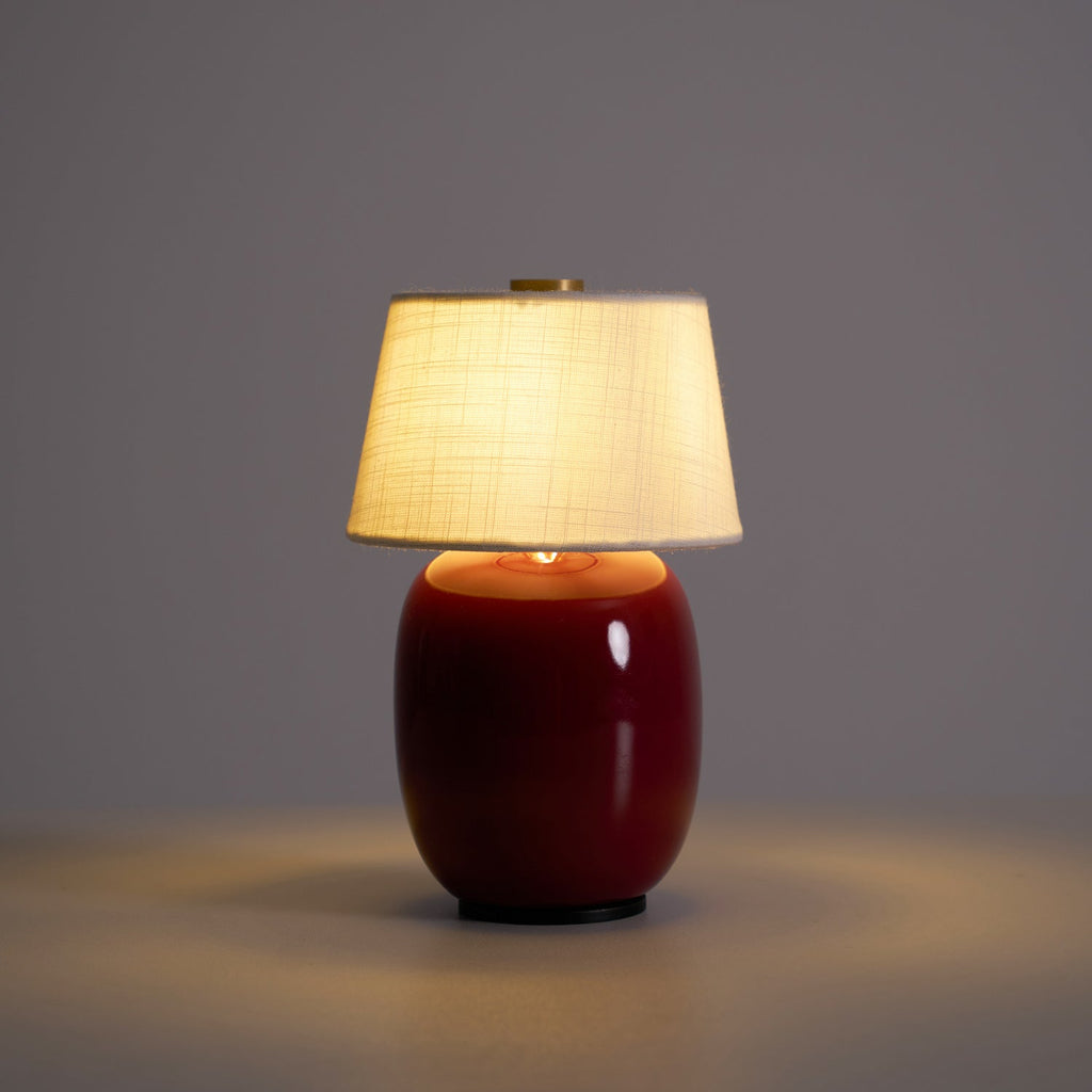 Cordless Petite Ceramic Table Lamp with Touch Shade