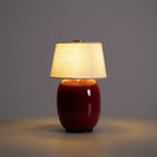 Cordless Petite Ceramic Table Lamp with Touch Shade