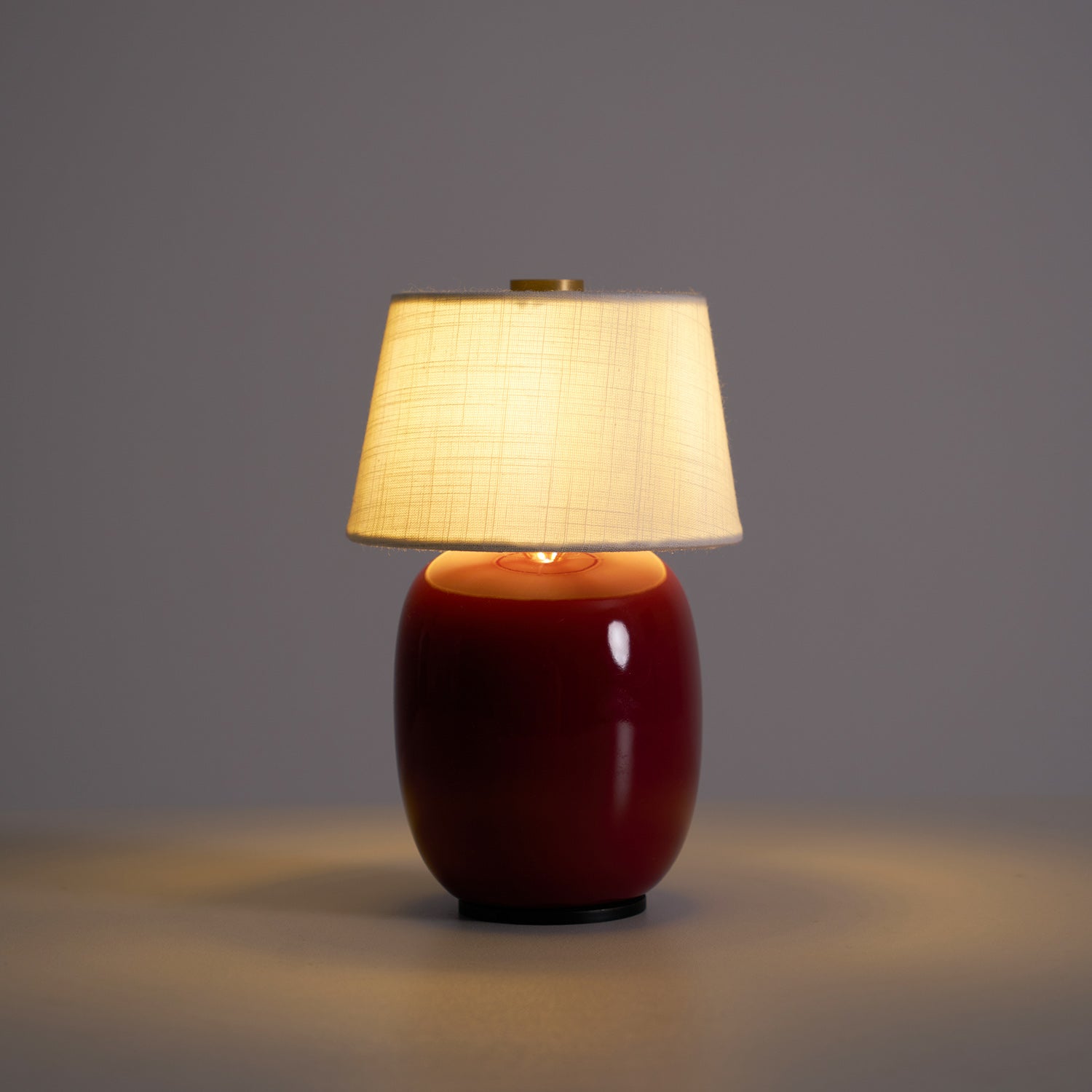 Cordless Petite Ceramic Table Lamp with Touch Shade