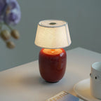 Cordless Petite Ceramic Table Lamp with Touch Shade