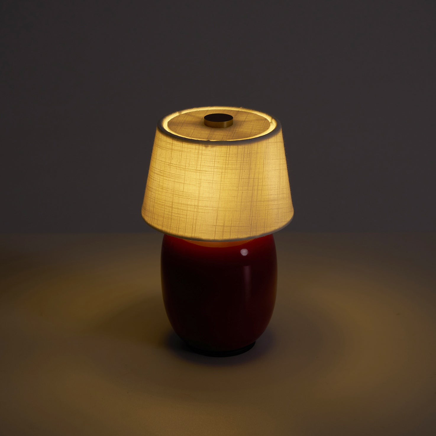 Cordless Petite Ceramic Table Lamp with Touch Shade